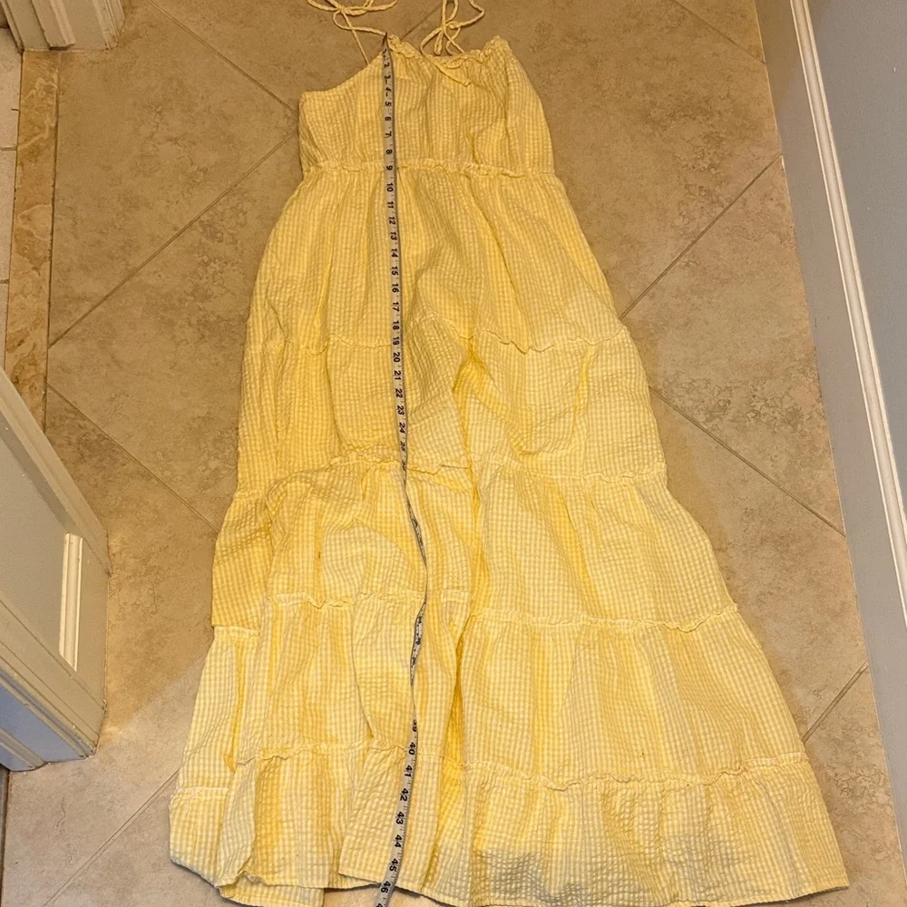 Jessica Simpson Light Yellow Tiered Maxi Dress - Picture 7 of 10